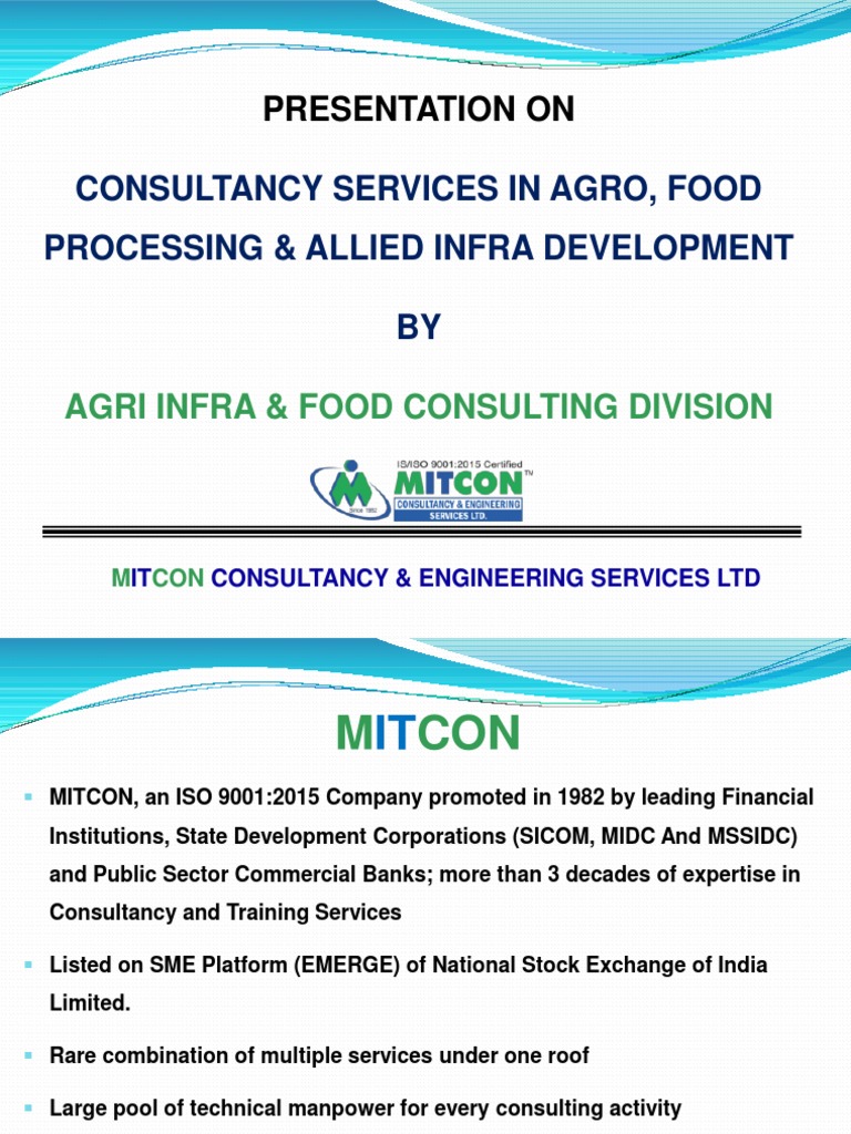 Mitcon ProfileAgroFoodProcessing PDF Foods Agriculture