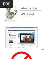 Welcome: Machine Learning