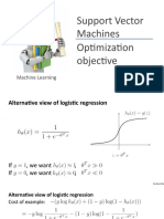 Support Vector Machines Optimization Objective: Machine Learning