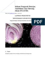 Laporan Praktikum Pengaruh Deterjen Terhadap Pertumbuhan Akar Bawang Merah