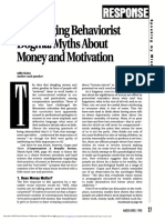 Challenging Behaviorist Dogma Myths About Money and Motivation