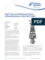 High Pressure Multi Stage Blowdown Valve ACT 83 Data Sheet PDF