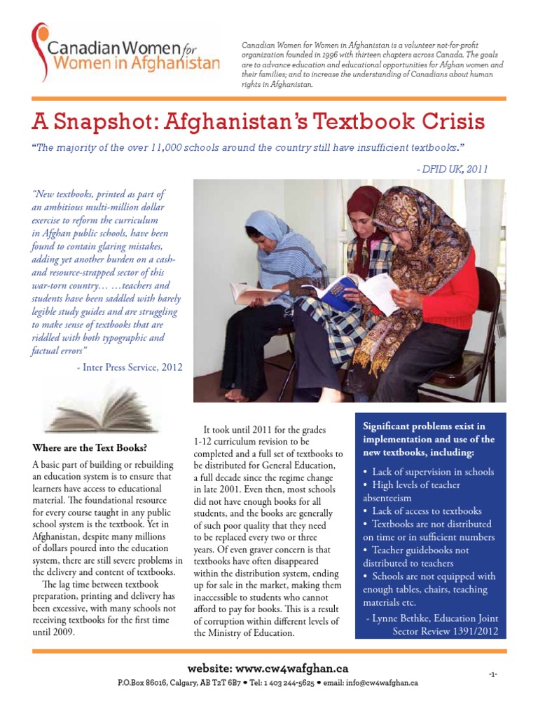 Afghanistan's Textbook Crisis PDF | PDF | Textbook | Afghanistan