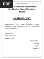 Contituion Project (Kanhaiya Kumar Case)