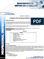 Licence Management Qualite