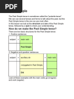 Past Simple: How Do We Make The Past Simple Tense?