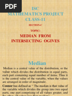 ISC Mathematics Project CLASS-11: Median From Intersecting Ogives