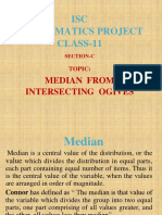 ISC Mathematics Project CLASS-11: Median From Intersecting Ogives