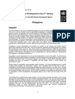 Inequalities in Human Development in The 21 Century: Philippines