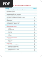 STD XI Microbiology Practical Manual: Practicals Page. No