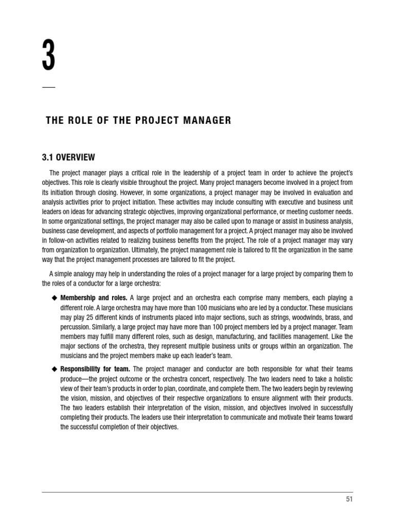 Roles Of The Pm Pdf Project Management Conducting