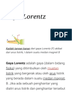 Gaya Lorentz - Wikipedia Bahasa Indonesia, Ensiklopedia Bebas