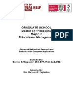 Graduate School Doctor of Philosophy Major in Educational Management