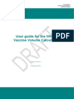User Guide For The WHO Vaccine Volume Calculator: February 2012