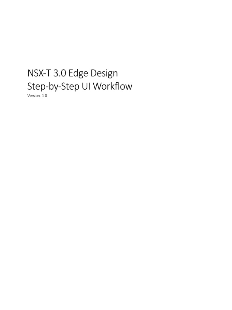 NSX-T 3.0 Edge Design Workflow Guide | PDF | Network Switch | Network ...