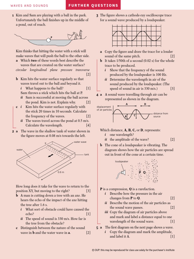 Grade 10 CW Waves PDF | PDF | Sound | Waves