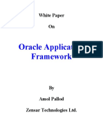 Oracle Application Framework: White Paper On