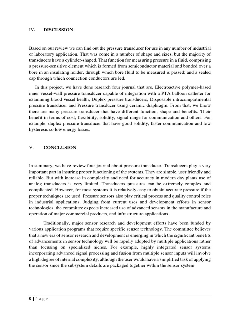 Conclusion | PDF | Sensor | Electrical Engineering