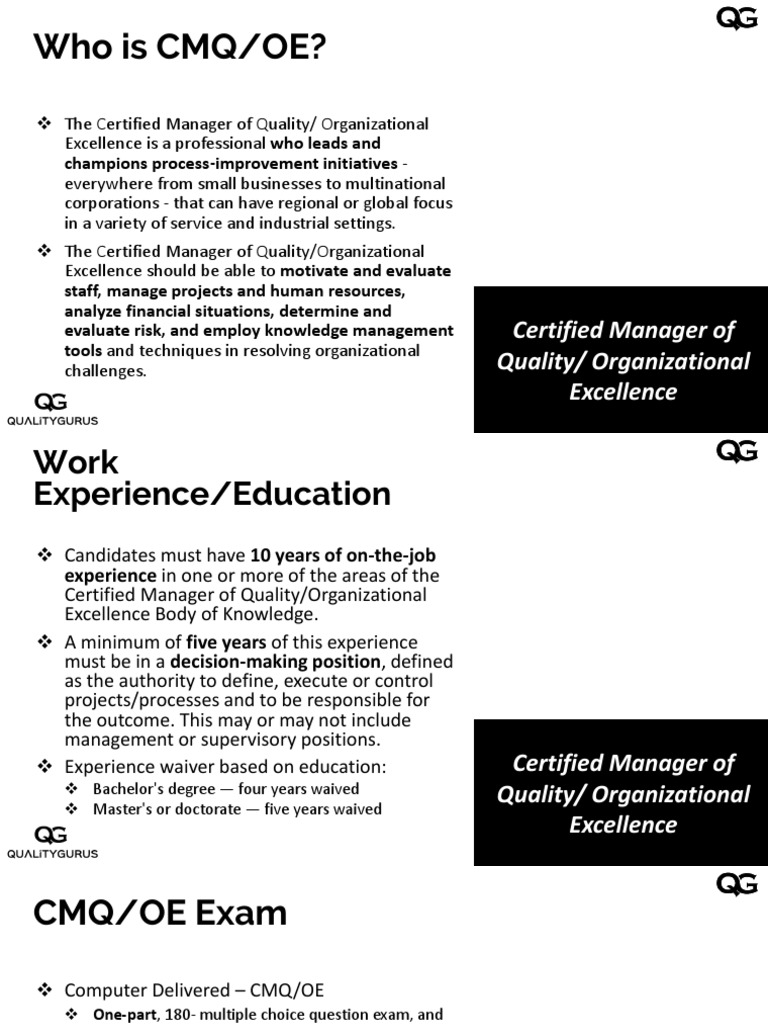 CMQ-OE Examsfragen | Maxtic