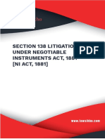 Section 138 Litigation Under Negotiable Instruments Act