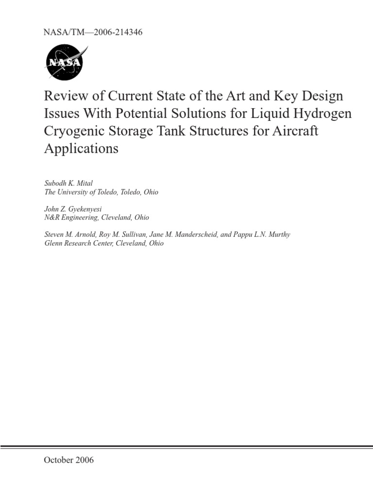 Nasa TM 2006 214346 | PDF | Liquid Hydrogen | Space Shuttle