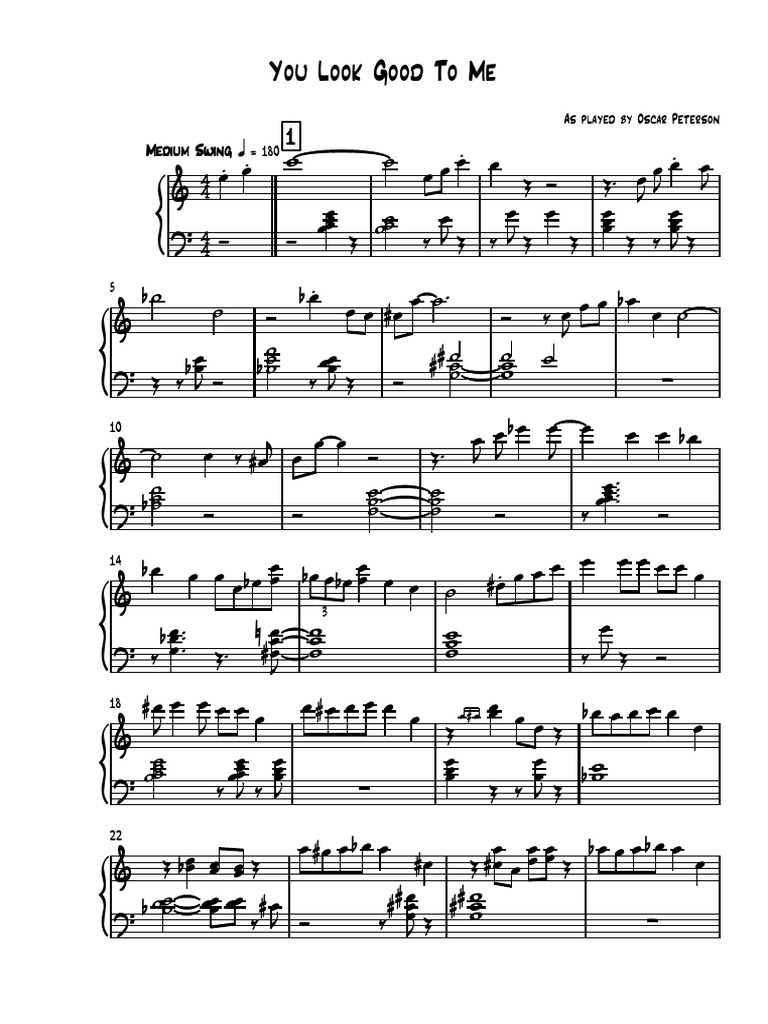 Oscar Peterson Trio - You Look Good To Me PDF | PDF