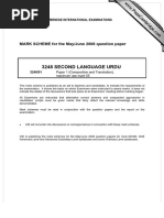 3248 Second Language Urdu: MARK SCHEME For The May/June 2008 Question Paper