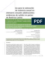 Instrumentos para La Valoración Del Riesgo de Violencia Sexual en Ofensores Sexuales Adolescentes: Evidencias de Validez en Países de América Latina