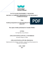 Gestión presupuestal en la Superintendencia Nacional de Salud