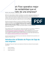 Cash Flow Operativo Mejor Indicador de Rentabilidad