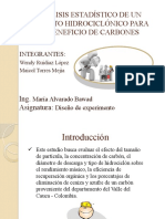 Analisis Estadistico de Un Circuito Hidrociclónico para El Beneficion de Carbones PRESENTACION PowerPoint