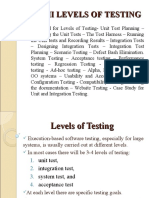 Unit Ii Levels of Testing