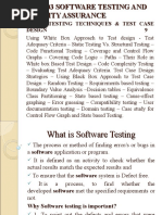 Unit I Testing Techniques & Test Case Design