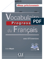 Vocab Progr Du Fran Niveau Perfectionnement PDF