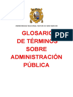 Glosario de Terminos Administrativos - U.N.M.S.M