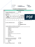 Formulario ALIMENTACIÓN ESCOLAR