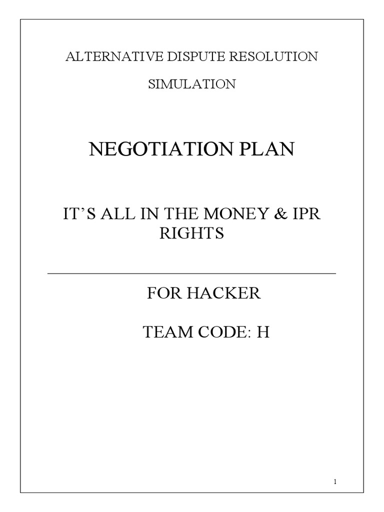 HackerStar Dispute Resolution Plan | PDF | Corporate Social ...
