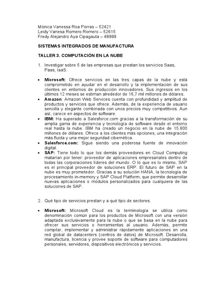 Servicios Cloud y Descuentos para Empresas | PDF | Computación en la ...