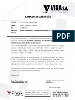 Llamado de Atención Actos Inseguros - Alturas