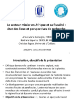 Le secteur minier en Afrique et sa fiscalité _ état des lieux et perspectives de recherche