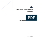 Owncloud User Manual: Release 8.1