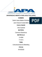 Comunicaciones de marketing en línea UAPA