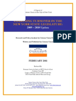 Examining Turnover in The New York State Legislature:: 2009 - 2010 Update