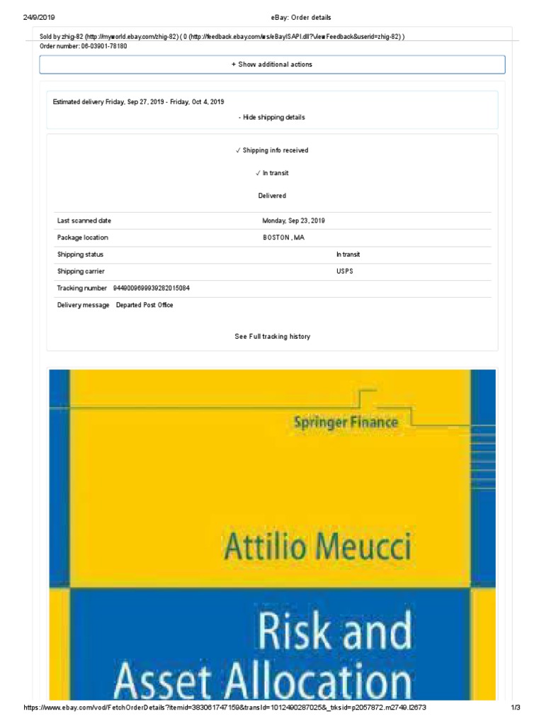 Meucci's Risk and Asset Allocation Book | PDF | United States Postal ...