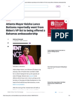 Atlanta Mayor Keisha Lance Bottoms Repo... Being Offered A Bahamas Ambassadorship