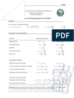 FS-100: Fórmulas para la I Unidad de Física