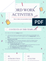 Infografia Word Work Activities