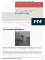Bravo García, Eva (2014). Política lingüística en América (siglos XVI y XVII) PÁGINA WEB