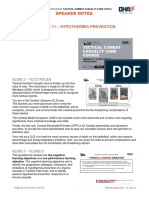 TCCC CLS Hypothermia Prevention