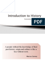 Introduction To History: Geronimo R. Rosario